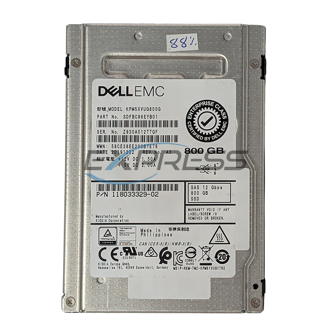 Dell Emc 2.5" 800GB SAS 12Gbps SSD | 118033329-02