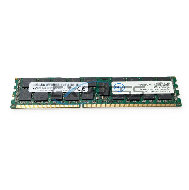 Dell 16GB 1600MHz 2Rx4 DDR3 Memory (PC3L-12800R) | 20D6F