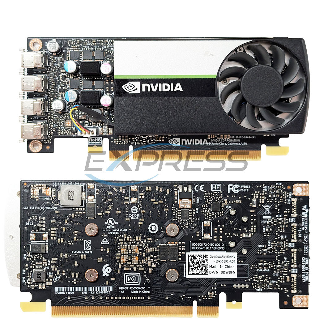 Dell Nvidia T1000 8GB Graphic Card (No Bracket) | DW8FN - Express
