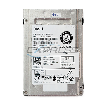 Dell 2.5" 800GB SAS 12Gbps WI SSD | DHRVV