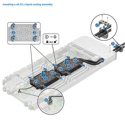 Dell MX760c (G16) E3.S Direct Liquid Cooling (DLC) Heatsink |