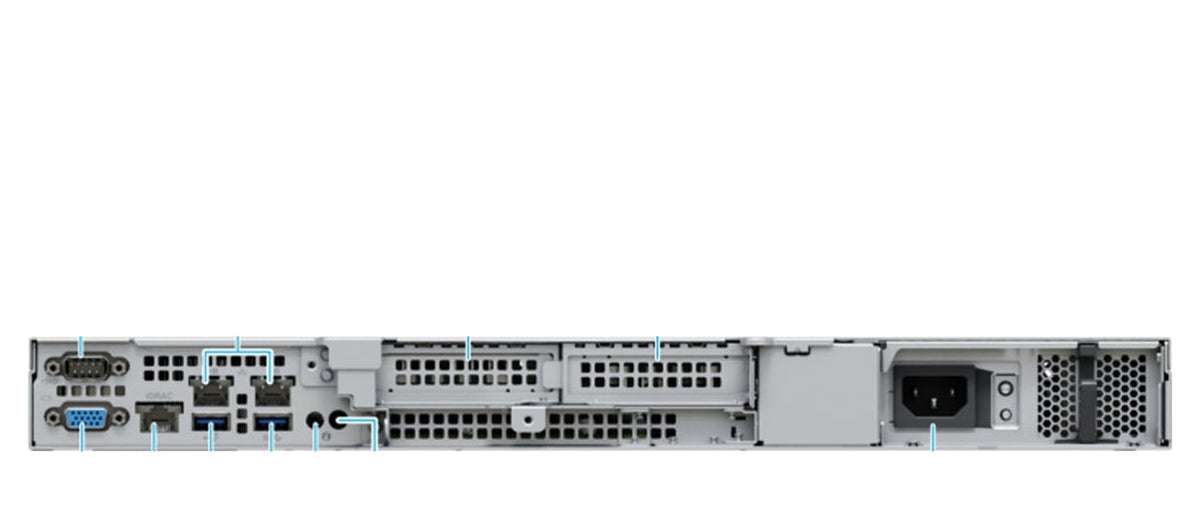 Dell PowerEdge R250 rack server rear view