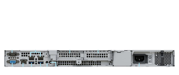 Dell PowerEdge R250 rack server rear view