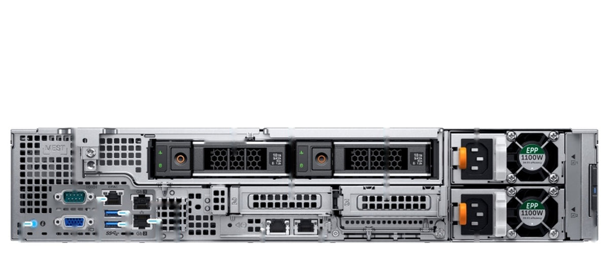 Dell PowerEdge R740xd2 rack server rear view