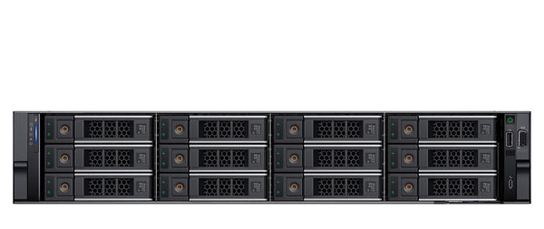 Dell PowerEdge R750xs rack server straight-on front view