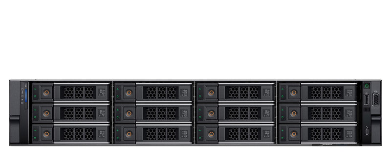 Dell PowerEdge R750xs rack server straight-on front view