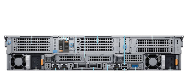 Dell PowerEdge R7525 rack server rear view