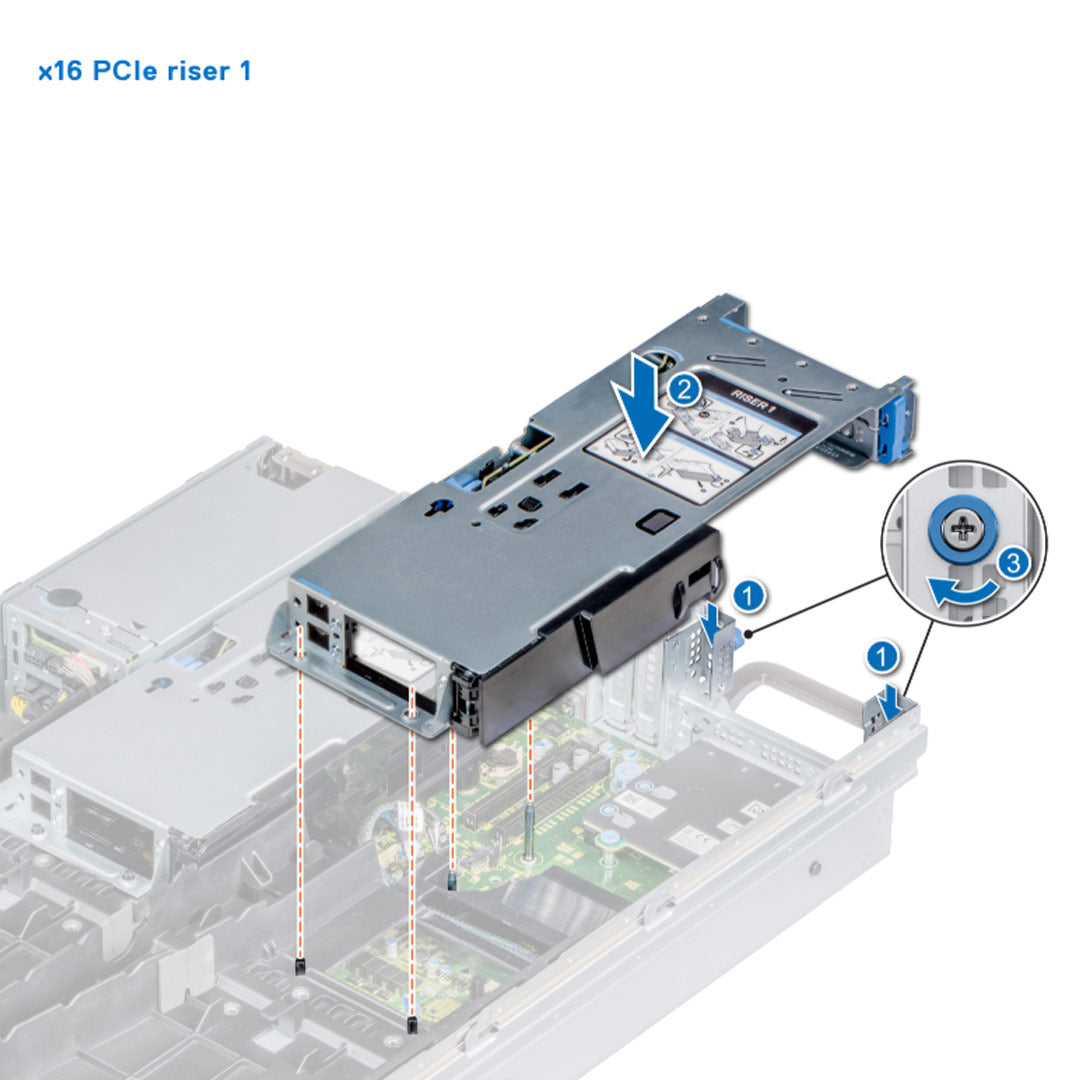 Dell R840 Riser 1 - 1 FHFL PCIe x16