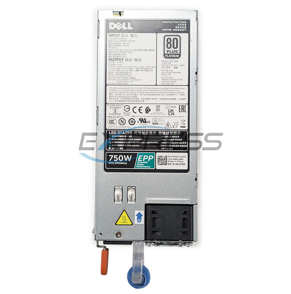 Dell S52XX-ON EPP 750W Reverse Air Flow (RAF) Power Supply Unit (PSU) | V1FD0