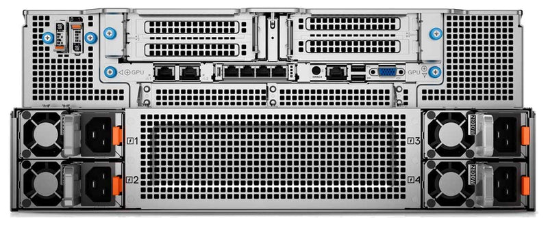 Dell PowerEdge XE8640 rack server rear view