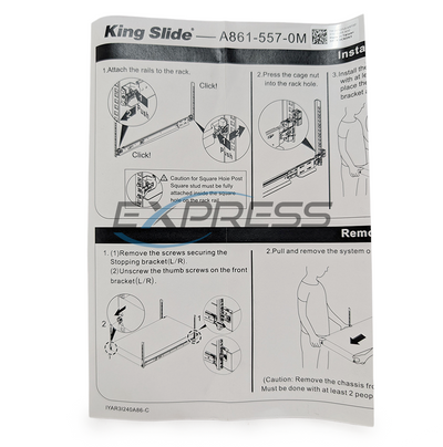 Dell Poweredge R740XD2 2U Static Rail Kit | VPWTX