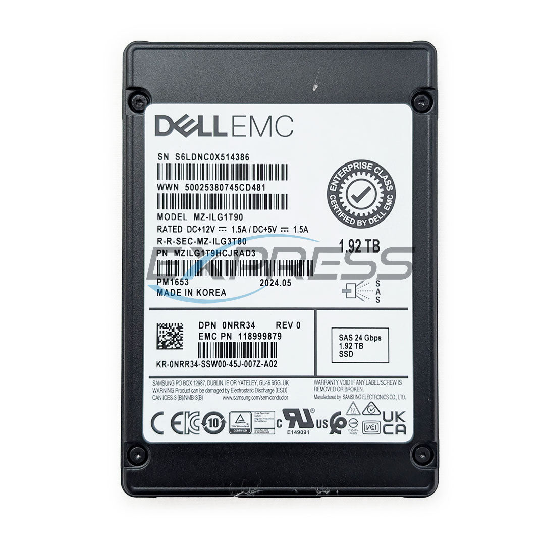 Dell 2.5" 1.92TB SAS 24Gbps ISE RI SSD | 6K35K
