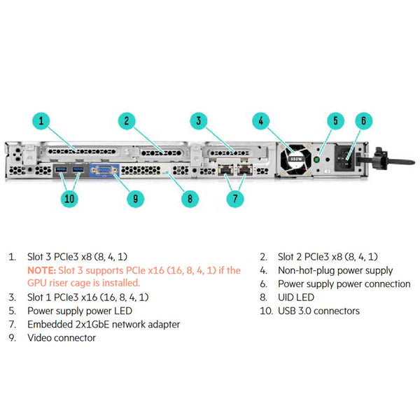 HPE ProLiant DL120 (G9) E5-2630V4 8GB-R H240 8SFF 550W PS Entry Server | 833870-B21