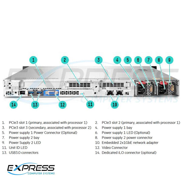 HPE ProLiant DL160 (G9) E5-2620V4 1P 16GB-R H240 8SFF 550W PS Base Server | 830572-B21