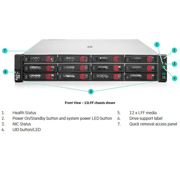 HPE Proliant DL380 (G10+) 12 LFF NC Rack Server Chassis | P05174-B21