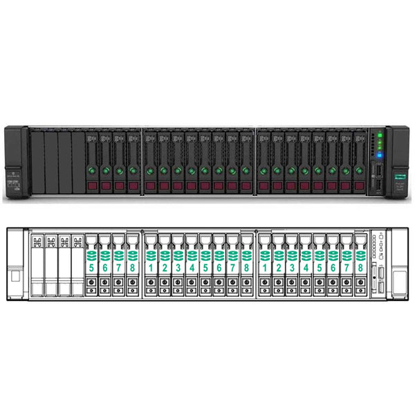 HPE ProLiant DL380 (G10) 4208 2.1GHz 8C 1P 32GB-R P408i-A NC 8SFF 500W PS Server | P23465-B21