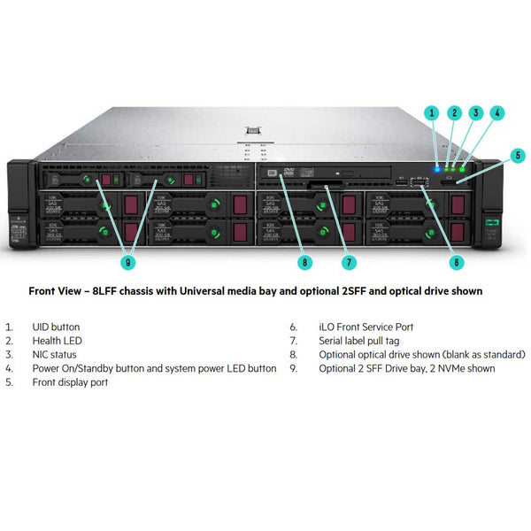 Hpe Proliant Dl380 Gen10 8Lff Nc Server Chassis | P19717-B21