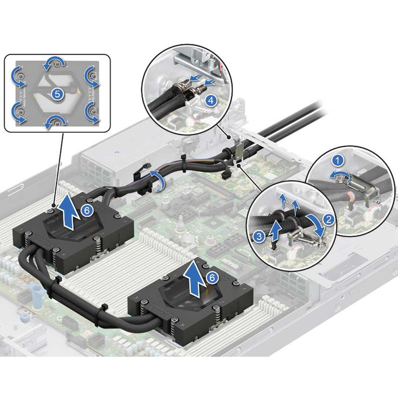 Dell R6625 (G16) >350W Direct Liquid Cooling (DLC) Heatsink |