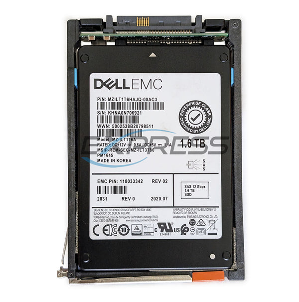 Emc 2.5" 1.6TB SAS 12Gbps SSD | 005052578