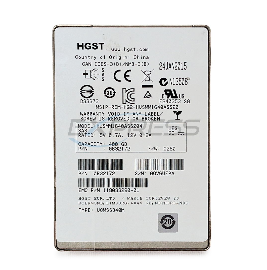Hitachi 2.5" 400GB SAS 12Gbps SSD | HUSMM1640ASS204