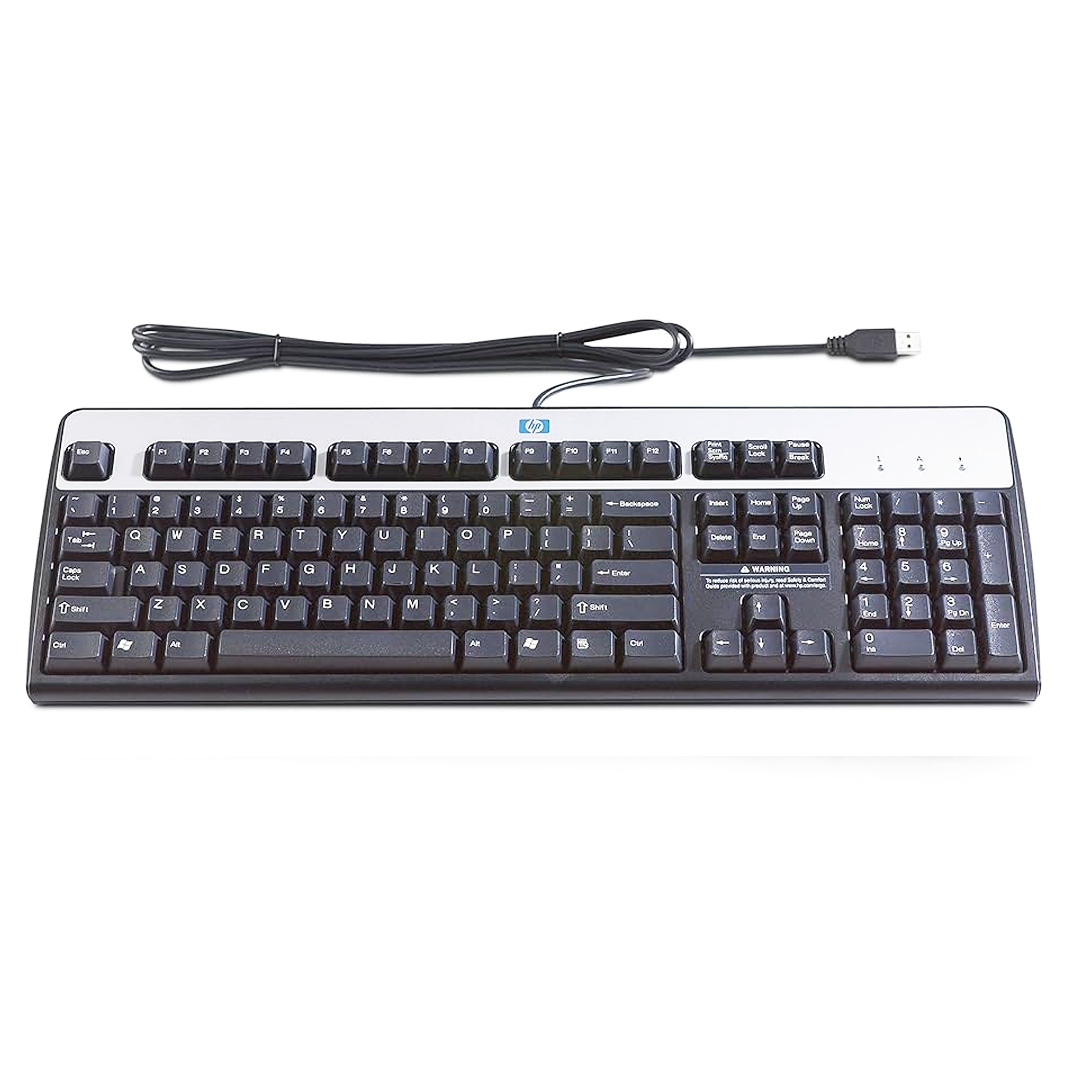 HPE Silver/Black USB Keyboard | 590271-001