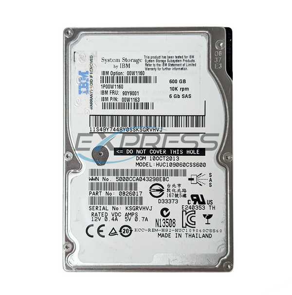 Ibm 2.5" 600GB 10K SAS 6Gbps HDD | 90Y9001