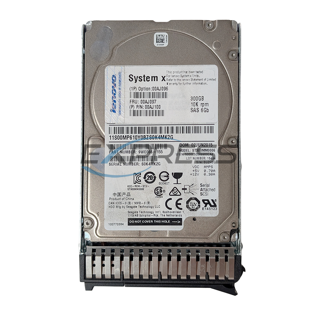 Ibm Lenovo 2.5" 300GB 10K SAS 6Gbps G3 HDD | 00AJ097