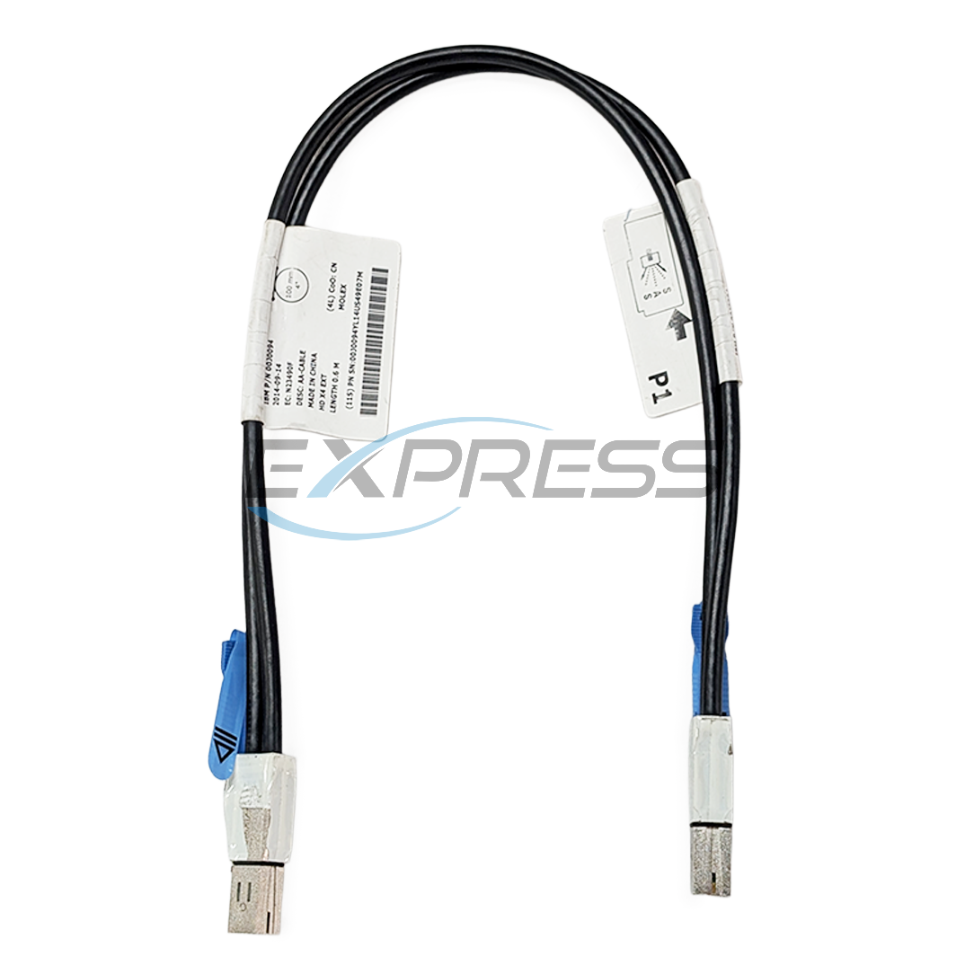 IBM V3700 0.6M miniSAS-HD to miniSAS-HD Data Cable | 00J0094