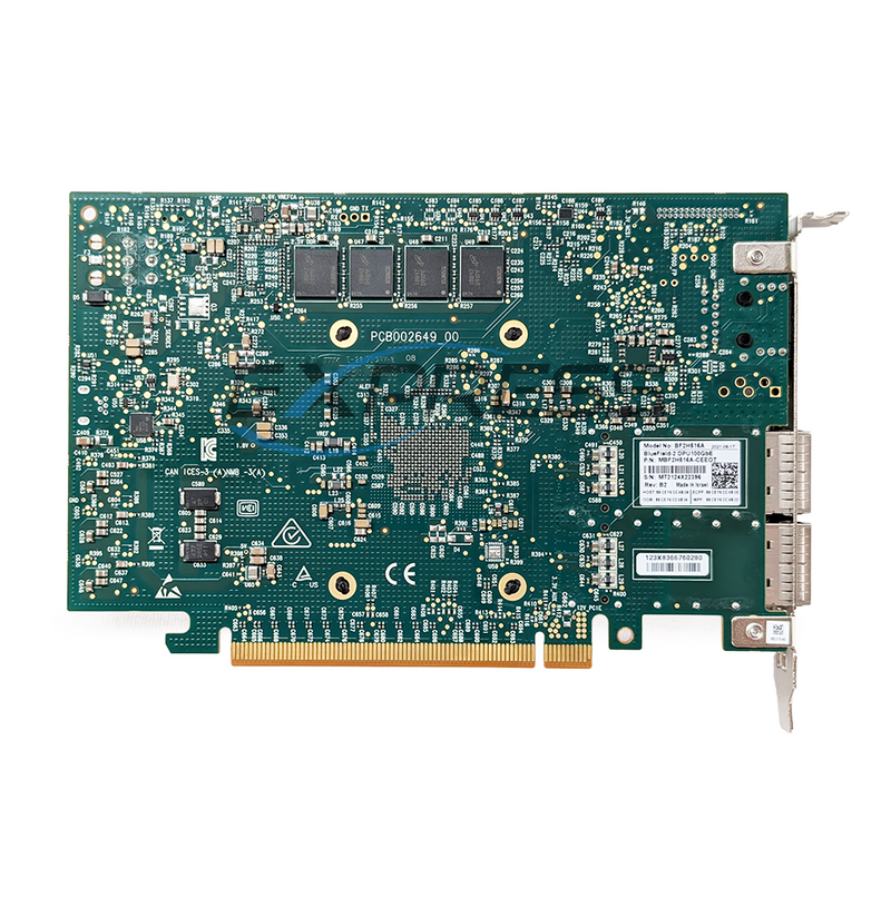 Nvidia Mellanox Bluefield-2 Dual Port 100GbE QSFP56 Crypto Adapter | MBF2H516A-CEEOT
