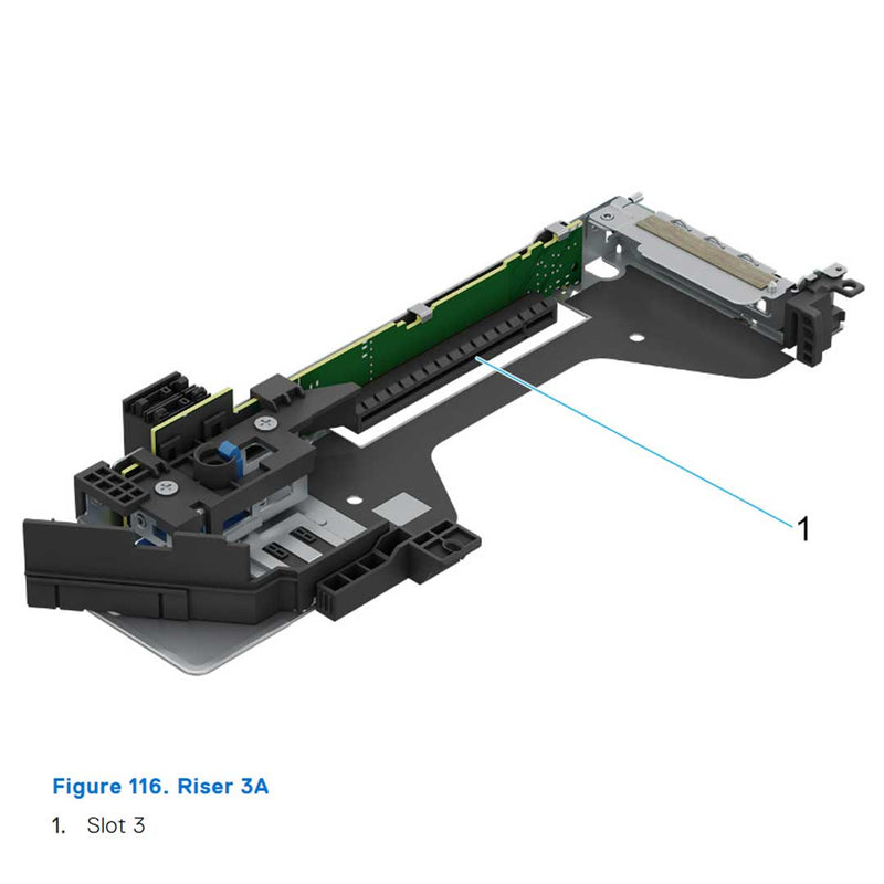 Dell PowerEdge R660 Riser Config 1. 3 x LP (Gen4)