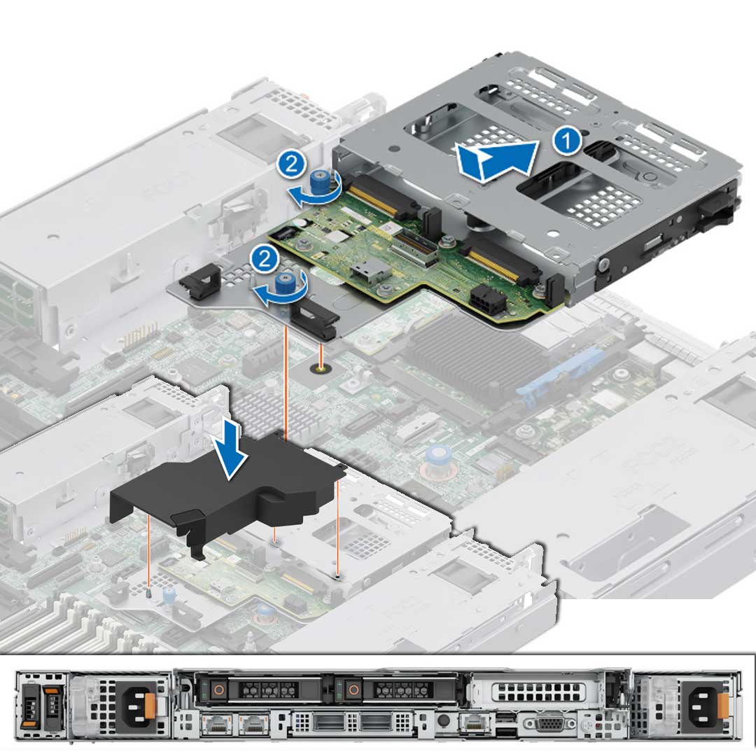 Dell Side By Side 1U 2SFF Drive Cage