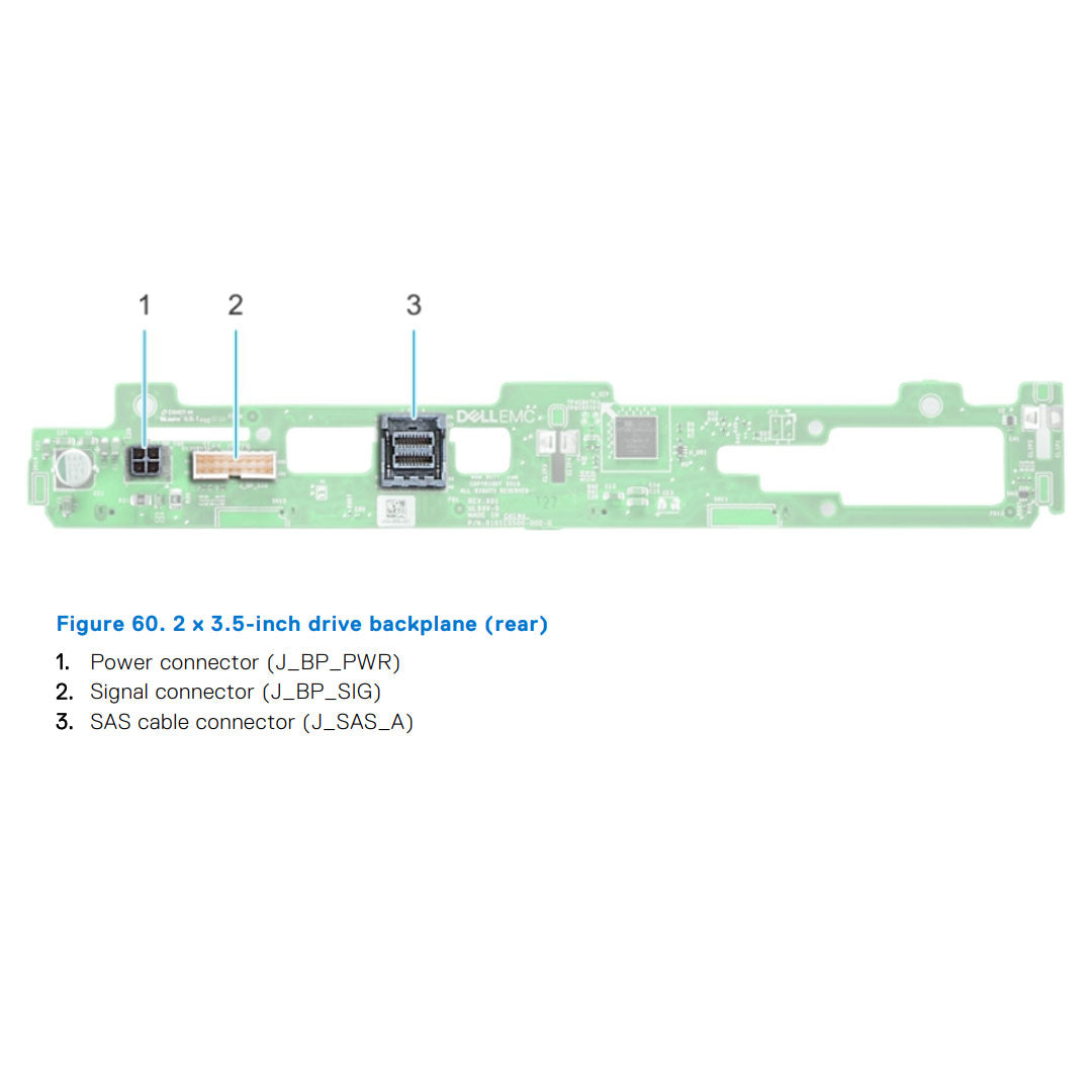 Dell R740xd2 2 LFF Rear Backplane | T9D6V