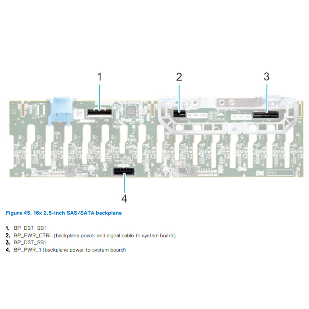 Dell 15th Gen 16x SAS/SATA Backplane | KMWW8