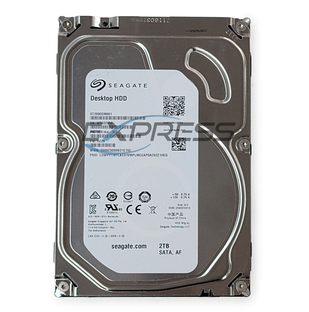 Seagate 3.5" Desktop 2TB 7.2K SATA 6Gbps Af HDD | ST2000DM001-D