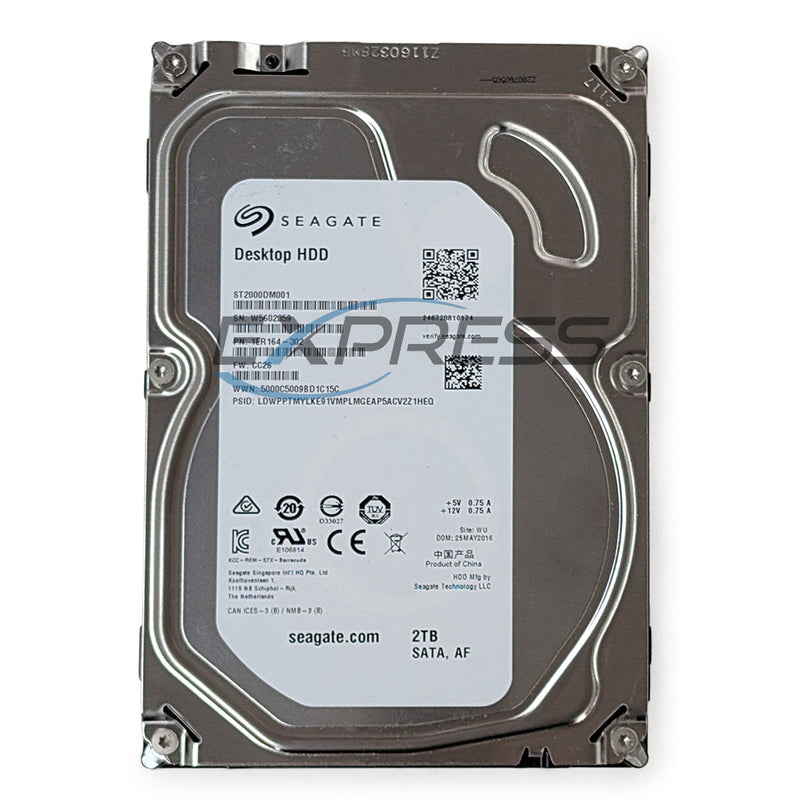 Seagate 3.5" Desktop 2TB 7.2K SATA 6Gbps Af HDD | ST2000DM001-D