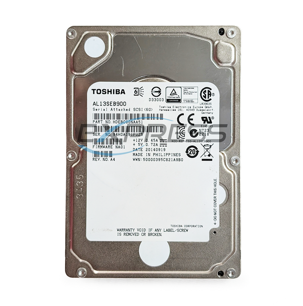 Toshiba 2.5" 900GB 10K SAS 6Gbps HDD | HDEBC00NAA51