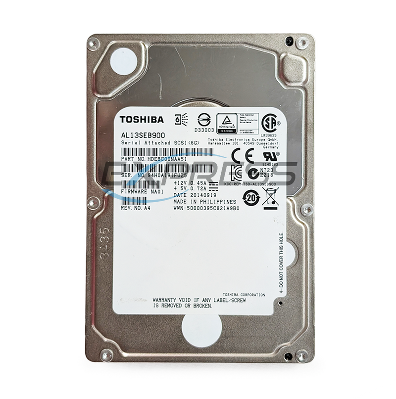 Toshiba 2.5" 900GB 10K SAS 6Gbps HDD | HDEBC00NAA51