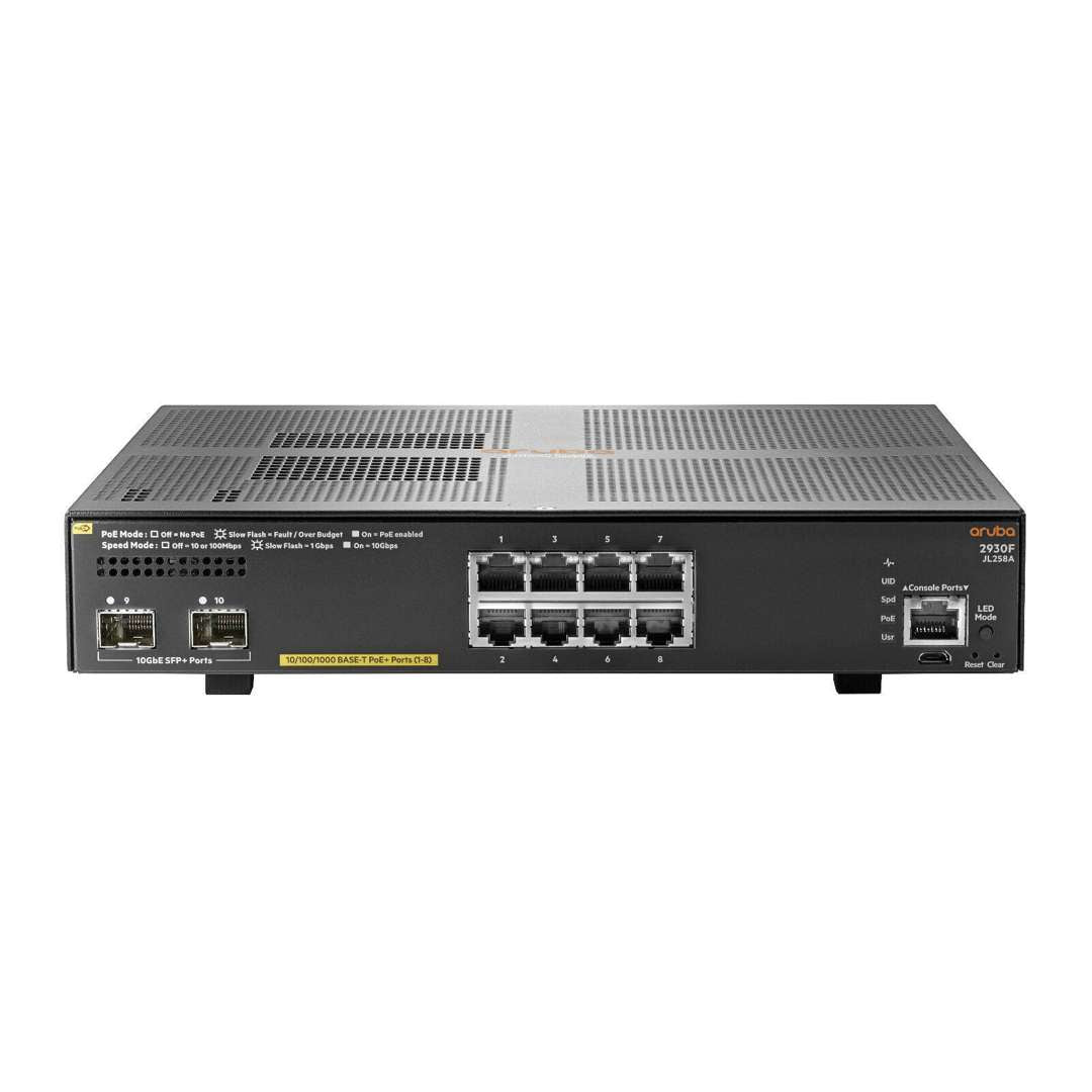 HPE JL258A Aruba 2930F 8G PoE+ 2SFP+ Switch