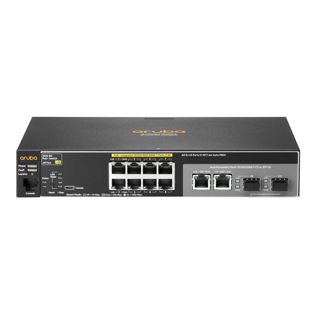 HPE J9774A Aruba 2530-8G-PoE+ Switch