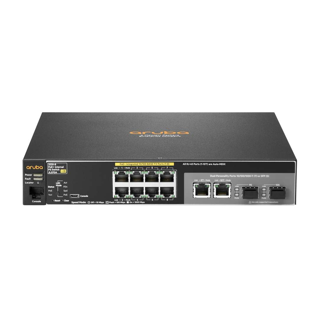 HPE JL070A Aruba 2530-8-PoE+ Internal PS Switch