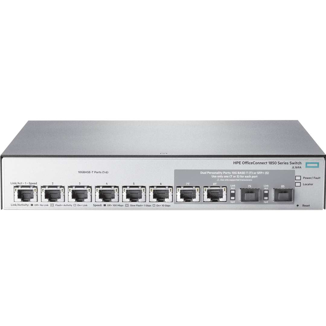 HPE JL169A OfficeConnect 1850 6XGT and 2XGT/SPF+ Switch