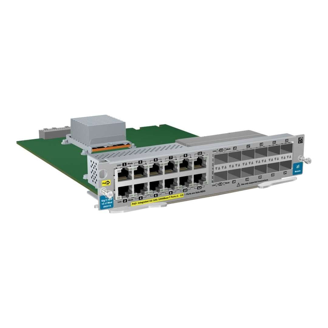 HPE J9637A 12-port Gig-T PoE+/12-port SFP v2 zl module