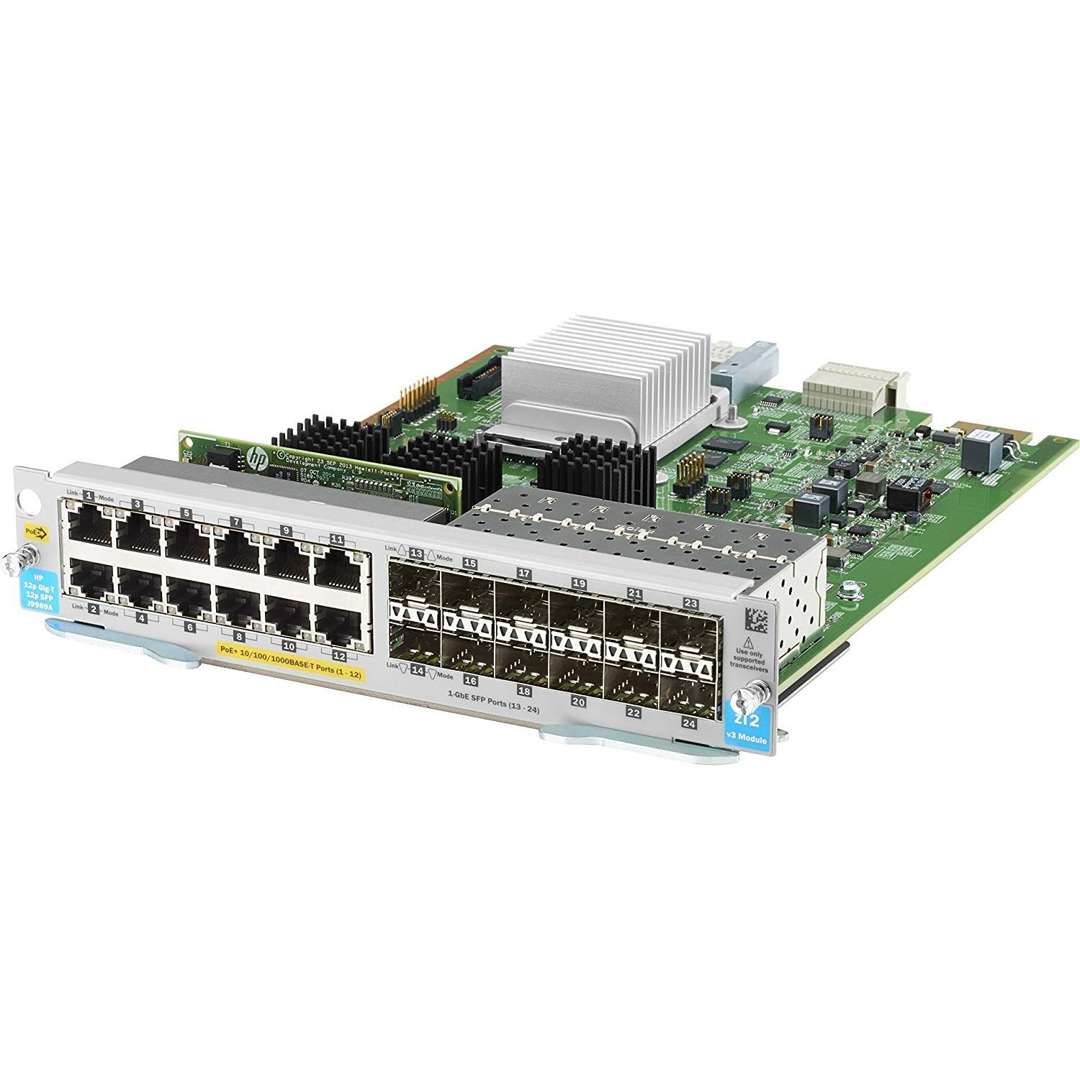 HPE J9989A Aruba 12-port 10/100/1000BASE-T PoE+ / 12-port 1 GbE SFP MACsec v3 zl2 module
