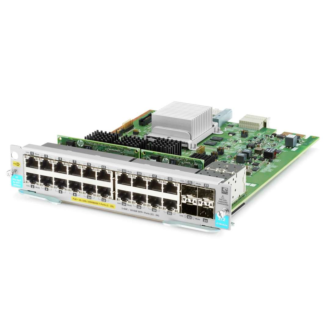 HPE J9990A Aruba 20-port 10/100/1000BASE-T PoE+ / 4-port 1G/10 GbE SFP+ MACsec v3 zl2 module