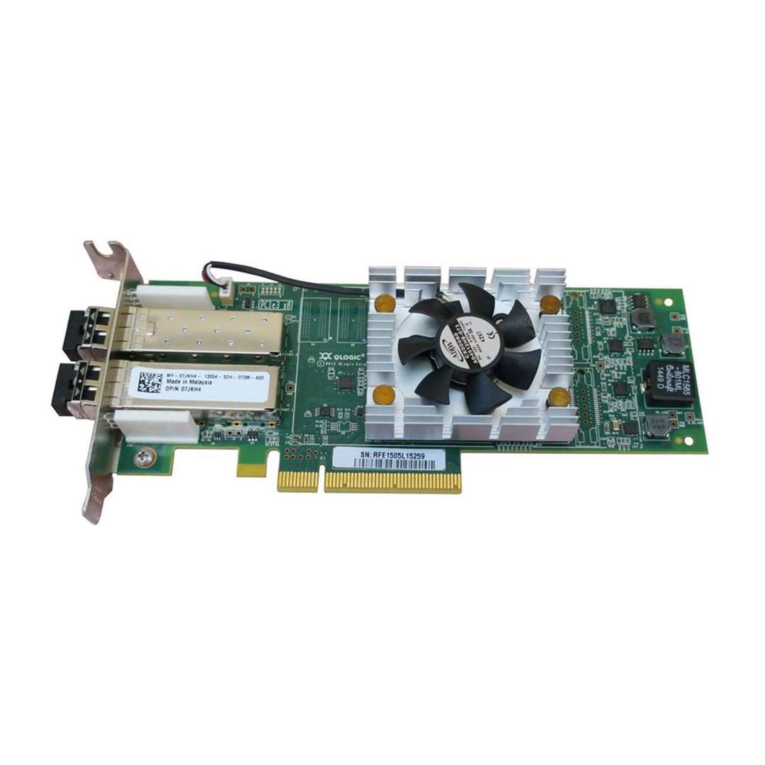 Dell QLogic 2662 Dual Port 16Gb SFP+ HBA x8 PCIe Low Profile | 7JKH4