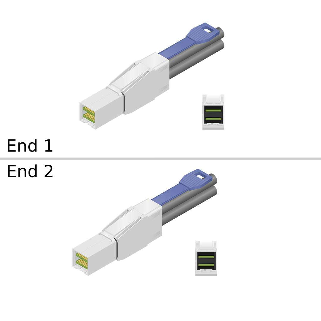 NetApp X66045A - 30m Data Cable with Plug MiniSAS HD/MiniSAS HD | miniSAS HD/miniSAS HD, AOC,