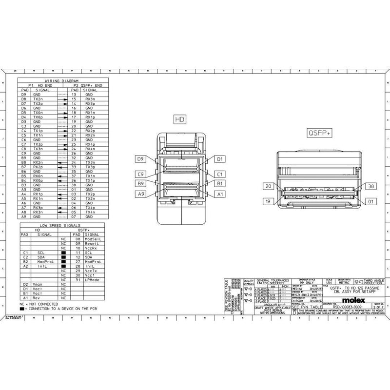 NetApp X66021A-R6 - 2m Data Cable with Plug MiniSAS HD/QSFP | Storage, MiniSAS HD/QSFP, 12Gb,