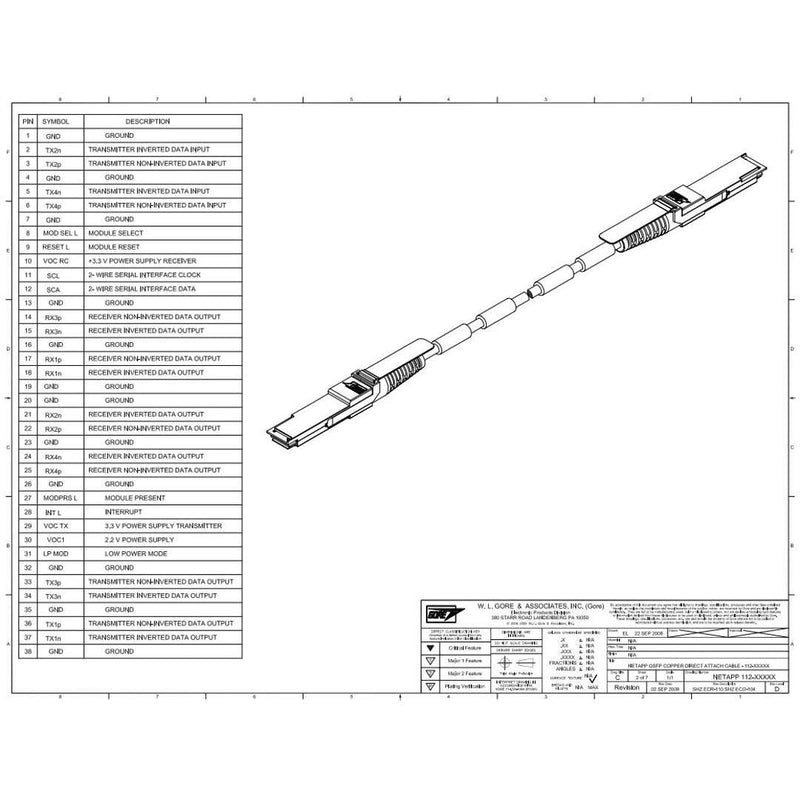 NetApp NO_FRU_Mellanox_MFS1S00-V020E_20m - 20m Data Cable with Plug QSFP56/QSFP56 | NO_FRU_Mellanox_MFS1S00-V020E_