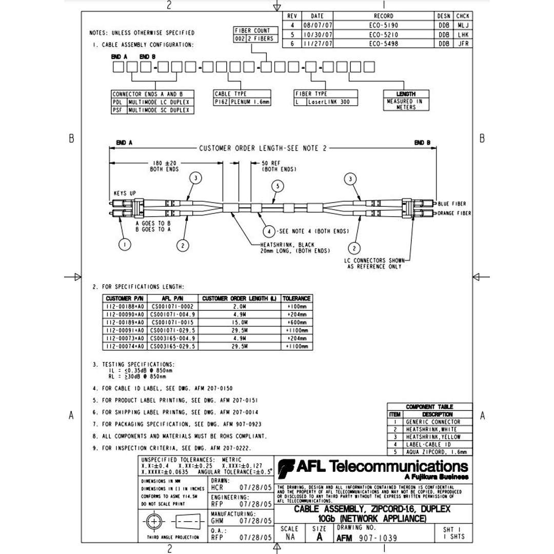 NetApp X6553-R6 - 2m 50µmData Cable with Plug LC/LC | Cable, Opt, OM3, 50µm, LC/LC,