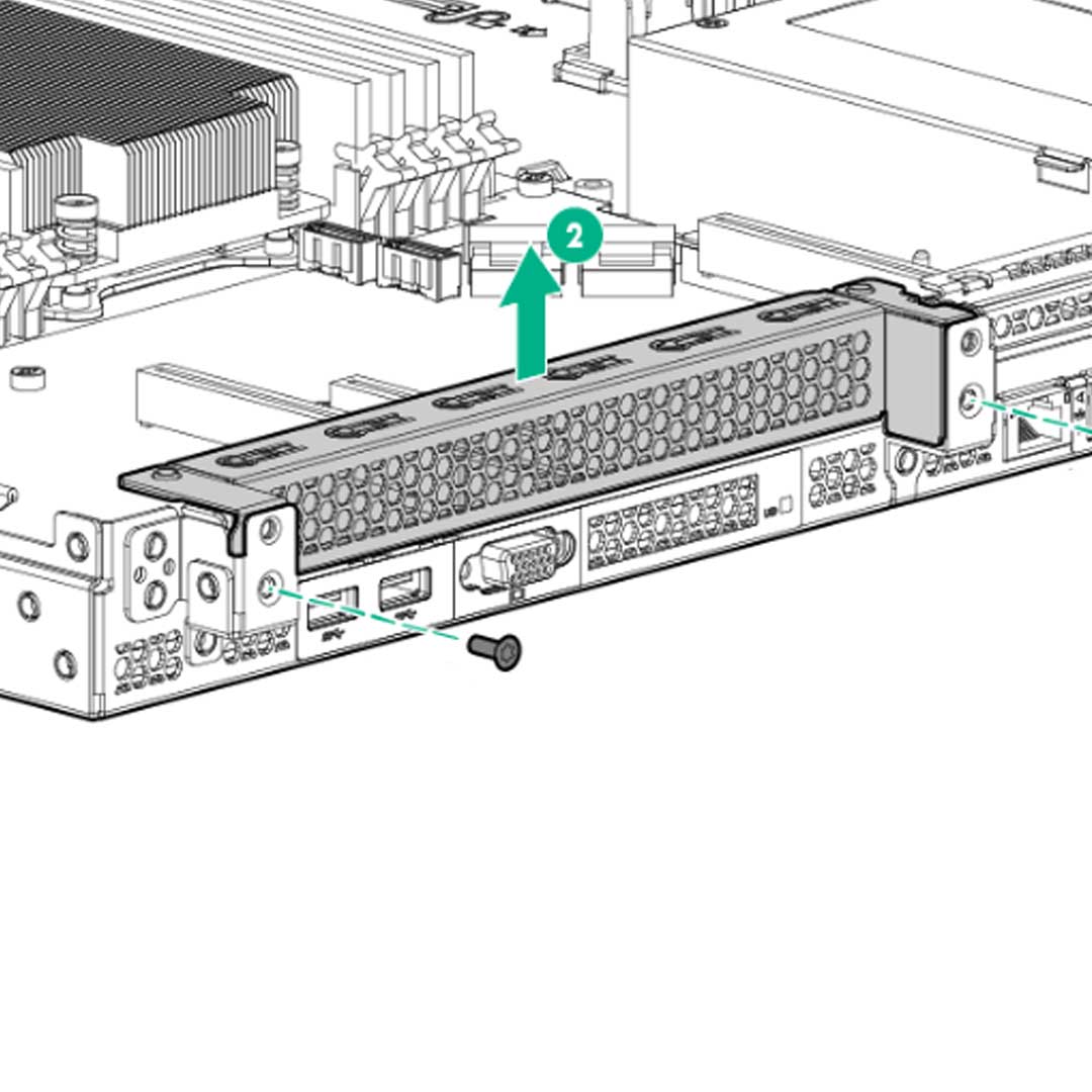 HPE DL 1U Slot 2 and Slot 3 PCI Blank Cover | 790515-001